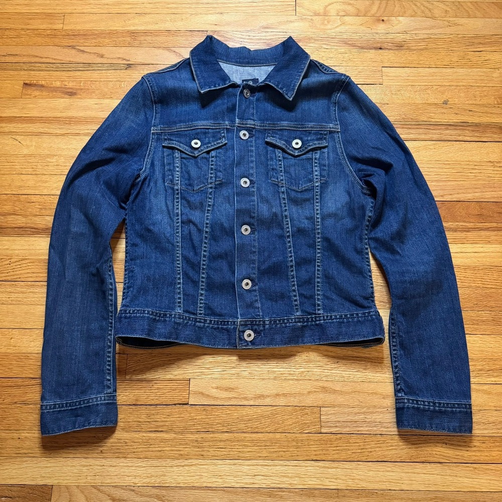 AG Adriano Goldschmied Womens The Robyn Denim Jacket Dark Wash USF4087-MTW Large